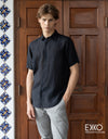 Linen Short Sleeve Shirt - EMSACS0757LSS1096