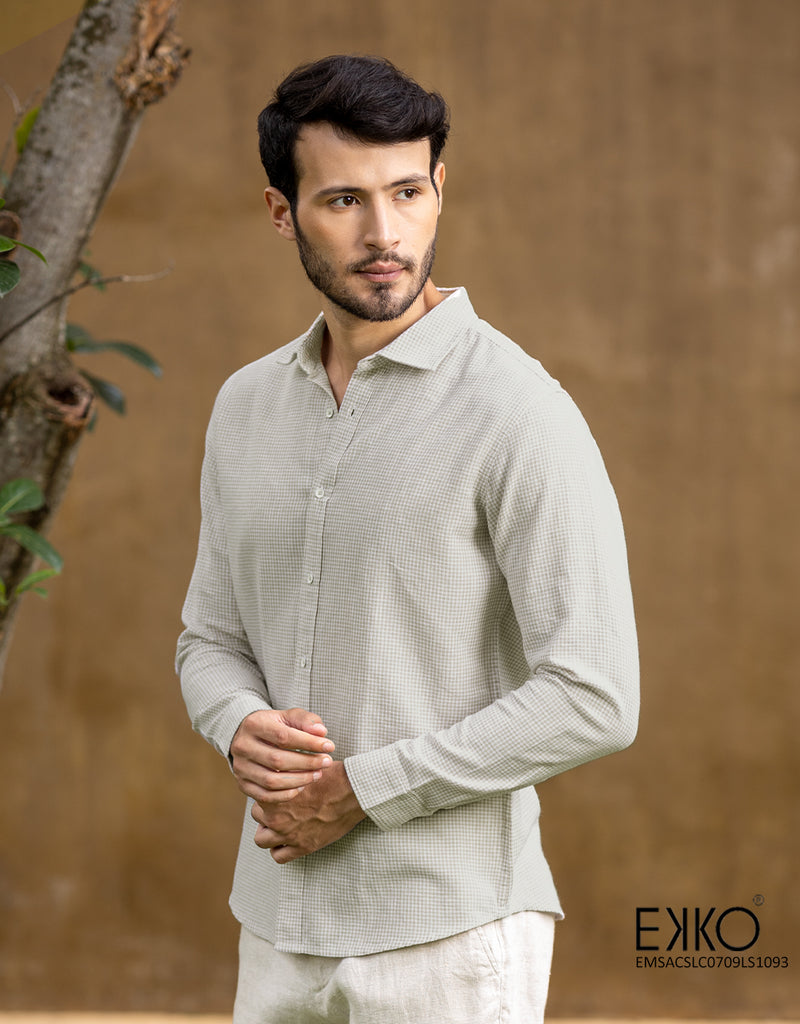 Linen Cotton Long Sleeve Shirt EMSACS0709LCLS1093 – EKKO