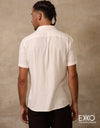 White Linen Blend Shirt EMSACS0651LRSS1045