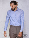 Light Blue Solid Formal Shirt MEFCS002LS012