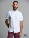 Linen Cotton Short Sleeve ShirtEMCLC0593SSS1009