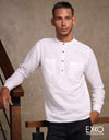 Linen Cotton Long Sleeve Shirt EMSACS0666LCLS