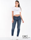 Women's Skinny Mid Rise Jeans - Mid Wash