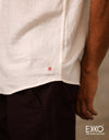White Linen Blend Shirt EMSACS0651LRSS1045