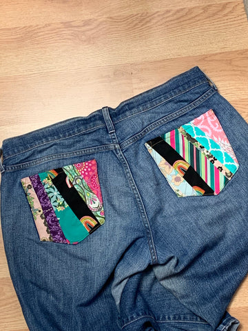 pockets attached to jeans