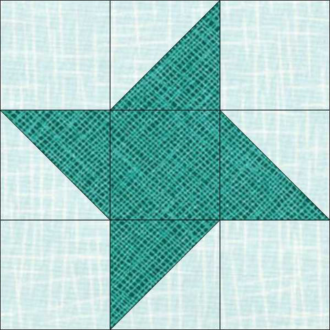 half square triangle star quilt block