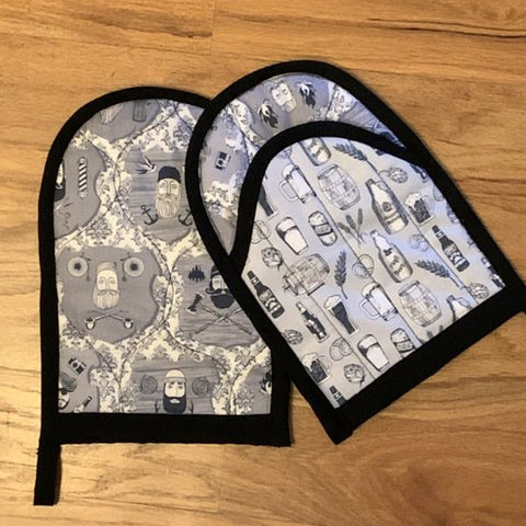 manly oven mitts