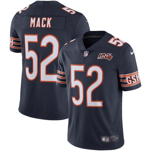 NEW Khalil Mack Chicago Bears 100th Season Navy Football Jersey1