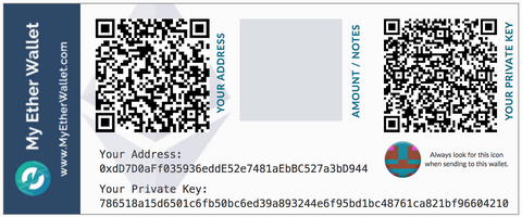 mew paper wallet example