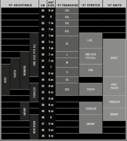 47 Brand Stretch Fit Size Chart
