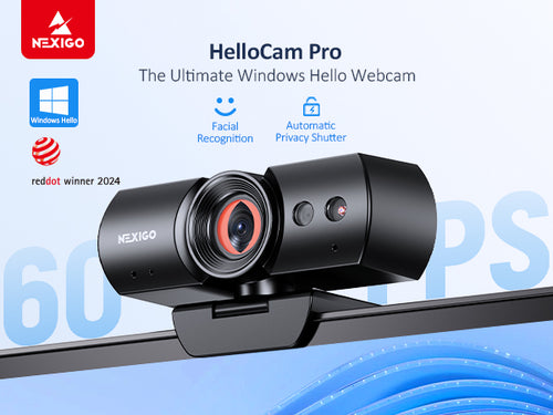 60fps webcam with Windows Hello and automatic privacy cover
