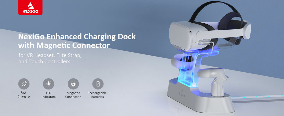 Upgraded Elite Charging Dock for Oculus Quest 2 charging.