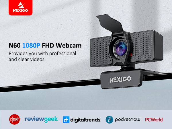 Cámara web 2020 1080P 60FPS con micrófono, cubierta de privacidad y  trípode, NexiGo Pro USB HD para computadora con cámara de vídeo con  micrófono para