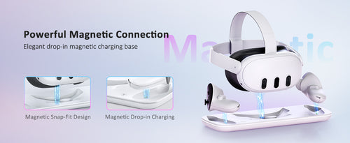 Showcasing the magnetic charging method of the S40 Charging Station.