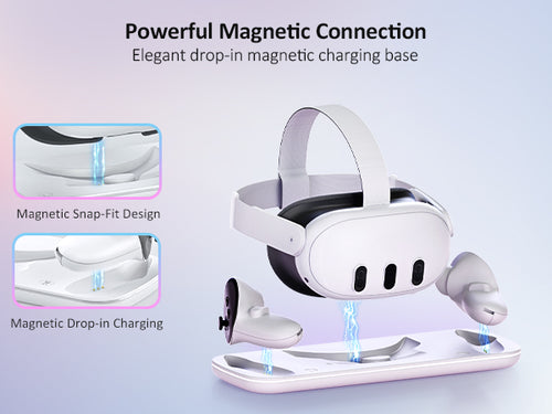 Showcasing the magnetic charging method of the S40 Charging Station.