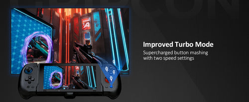 Three adjustable turbo speeds significantly enhance the gaming experience.