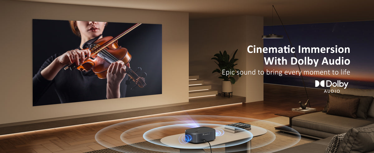 PJ30 Ultra: Dolby Audio, cinematic sound; enjoy music in your living room.