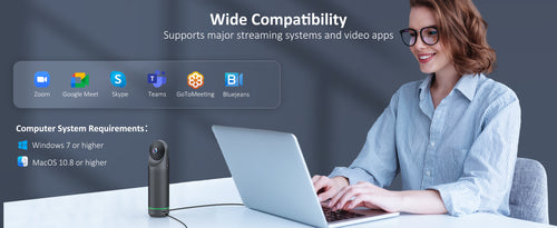 NexiGo Meeting 360 Ultra supports major streaming systems and video Apps.