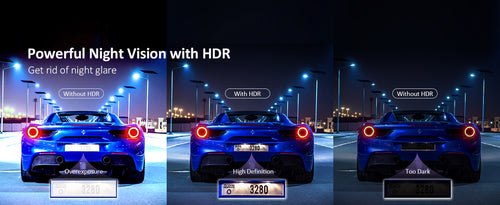 Compare and See: Dashcam with HDR Captures Superior Images. Experience the Difference