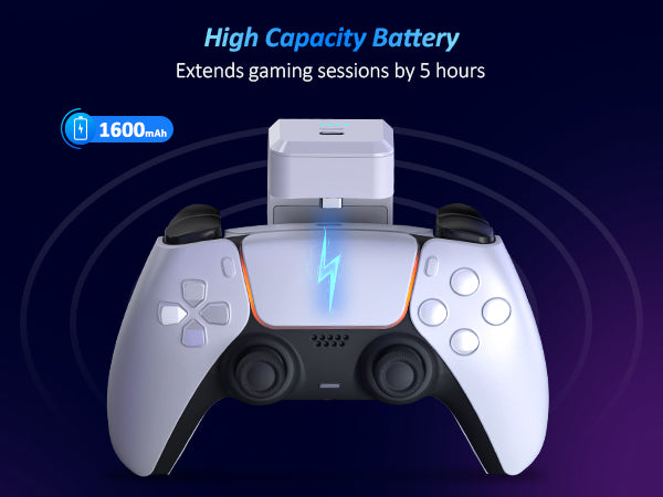 The battery pack, with a capacity of 1600mAh, can be fully charged within 5 hours.