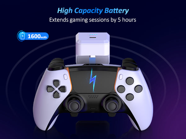 The battery pack, with a capacity of 1600mAh, can be fully charged within 5 hours.
