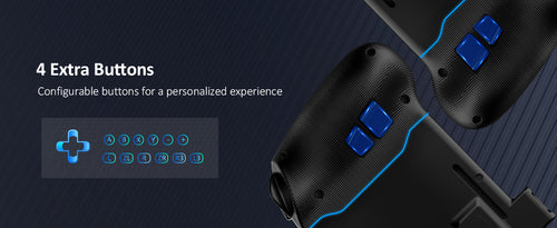 The Gripcon is upgraded with four mappable back buttons which can map up to 16 key combinations
