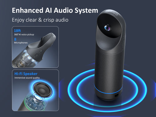 The NexiGo Meeting 360 Ultra has 8 microphones and an 18ft 360° AI voice pickup.