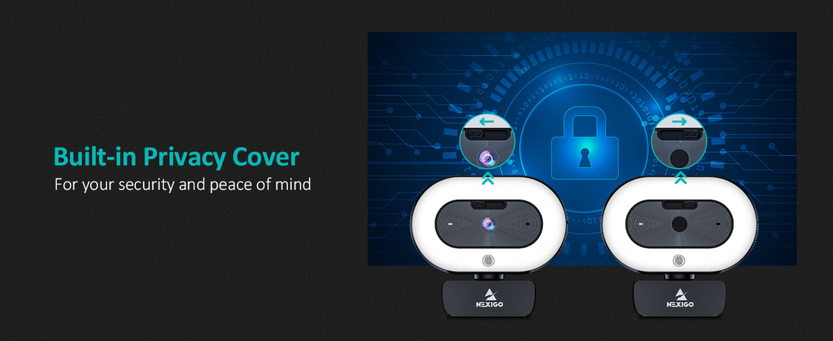 The webcam with a privacy cover can prevent hackers from spying on the user's privacy.