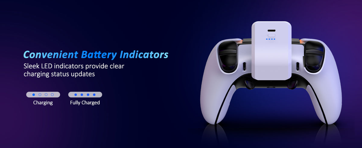 The power bank features four LED indicator lights, providing clear visibility of the battery level.