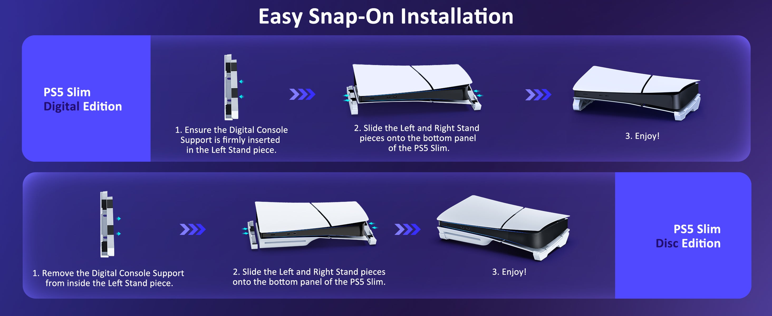 The steps to install two consoles are as follows.
