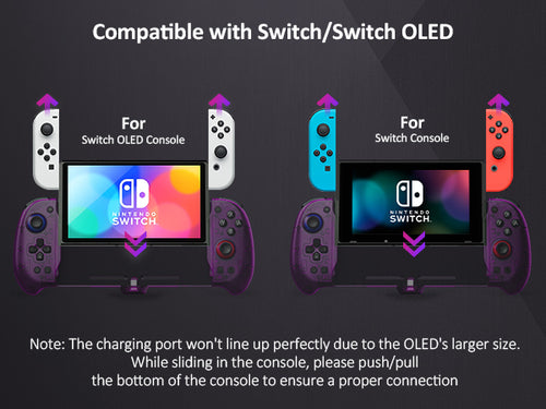 The controller is compatible with both Switch OLED and Switch consoles.