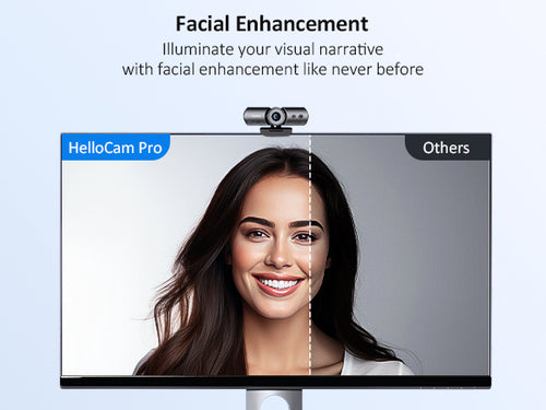 HelloCam pro offers facial enhancement to look your best when chatting online.