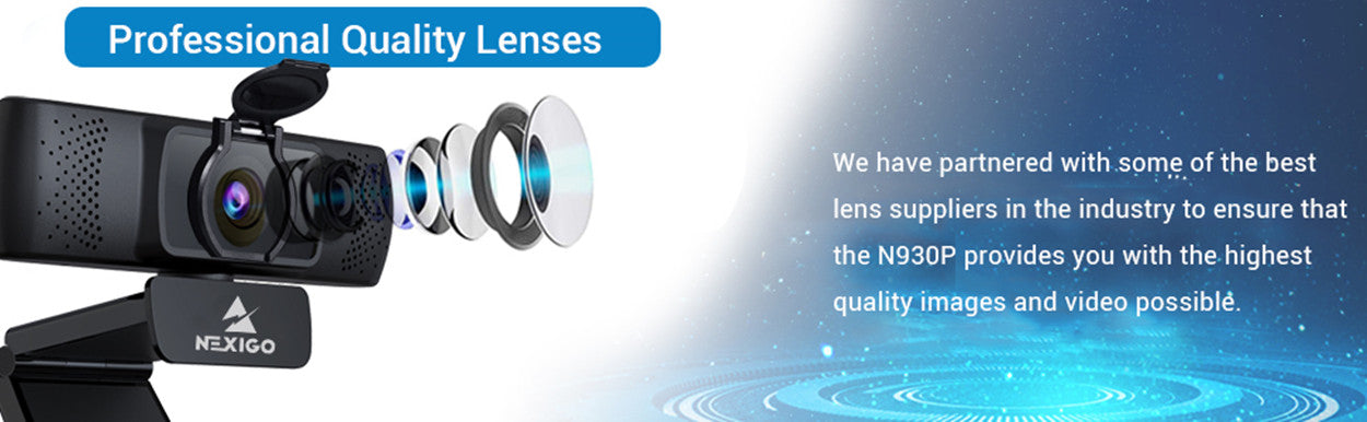 Webcam has professional quality lenses