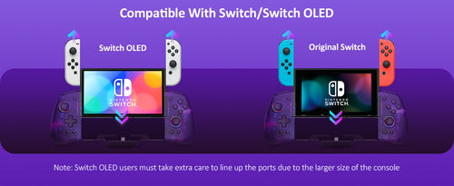 Gripcon controller is compatible with both Switch and Switch OLED versions