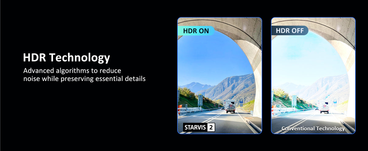 Compared to dash cams without an HDR, the D90's HDR helps capture clearer and more detailed footage.