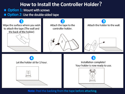 Detailed instructions on how to install the Controller Holder.