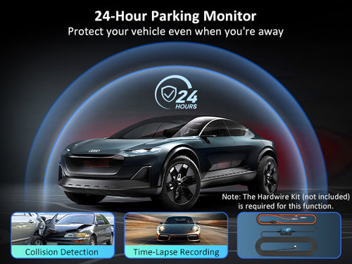 The D90 parking monitor function can protect the car from being hit 24 hours a day.