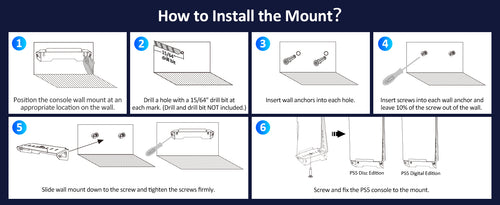 Detailed instructions on how to install this wall mount.