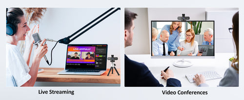 The product can be used for live streaming and video conferences.