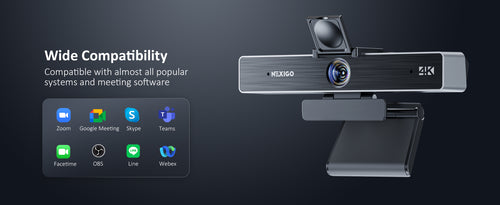 The webcam compatible with almost all popular systems and meeting software