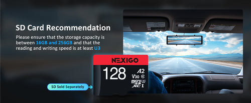 SD Card Recommendation: 16GB to 256GB storage capacity, with minimum U3 reading and writing speed.