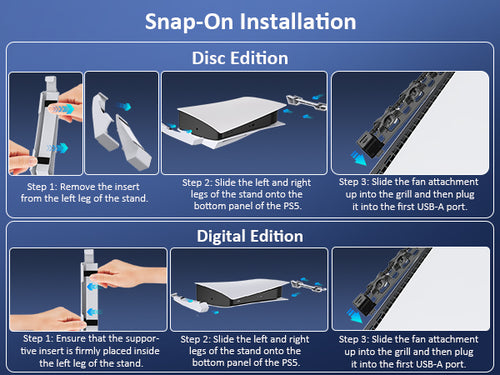 Installation tutorial for NexiGo PS5 horizontal stand.