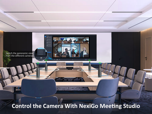 Control the camera with NexiGo Meeting Studio in large meeting room