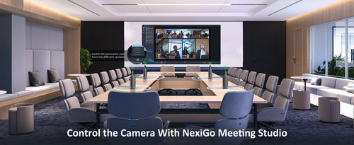 Control the camera with NexiGo Meeting Studio in large meeting room