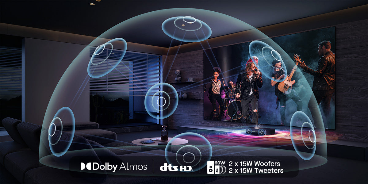 projector with built-in audio system