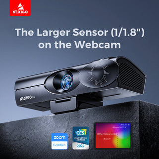 larger sensor on the webcam