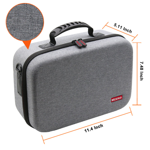 The overall size of the case is 5.11×11.4×7.48 inches