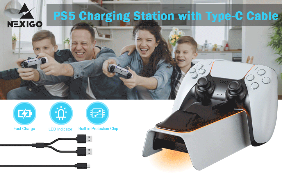 Place your controller on the NexiGo 0588 charging dock to charge it conveniently and efficiently