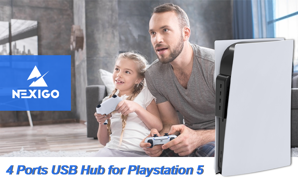NexiGo 4-Port Usb Hub for PS5