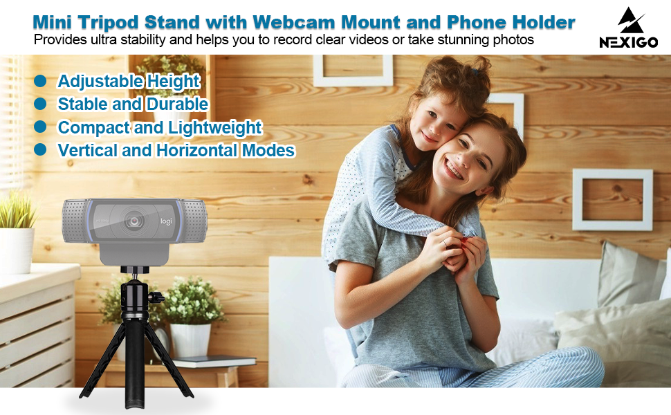 NexiGo Mini Tripod Stand for Webcams